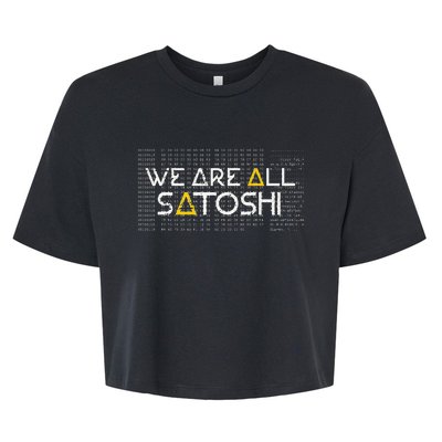 All Satoshi Bitcoin Btc Blockchain Cryptocurrency Bella+Canvas Jersey Crop Tee