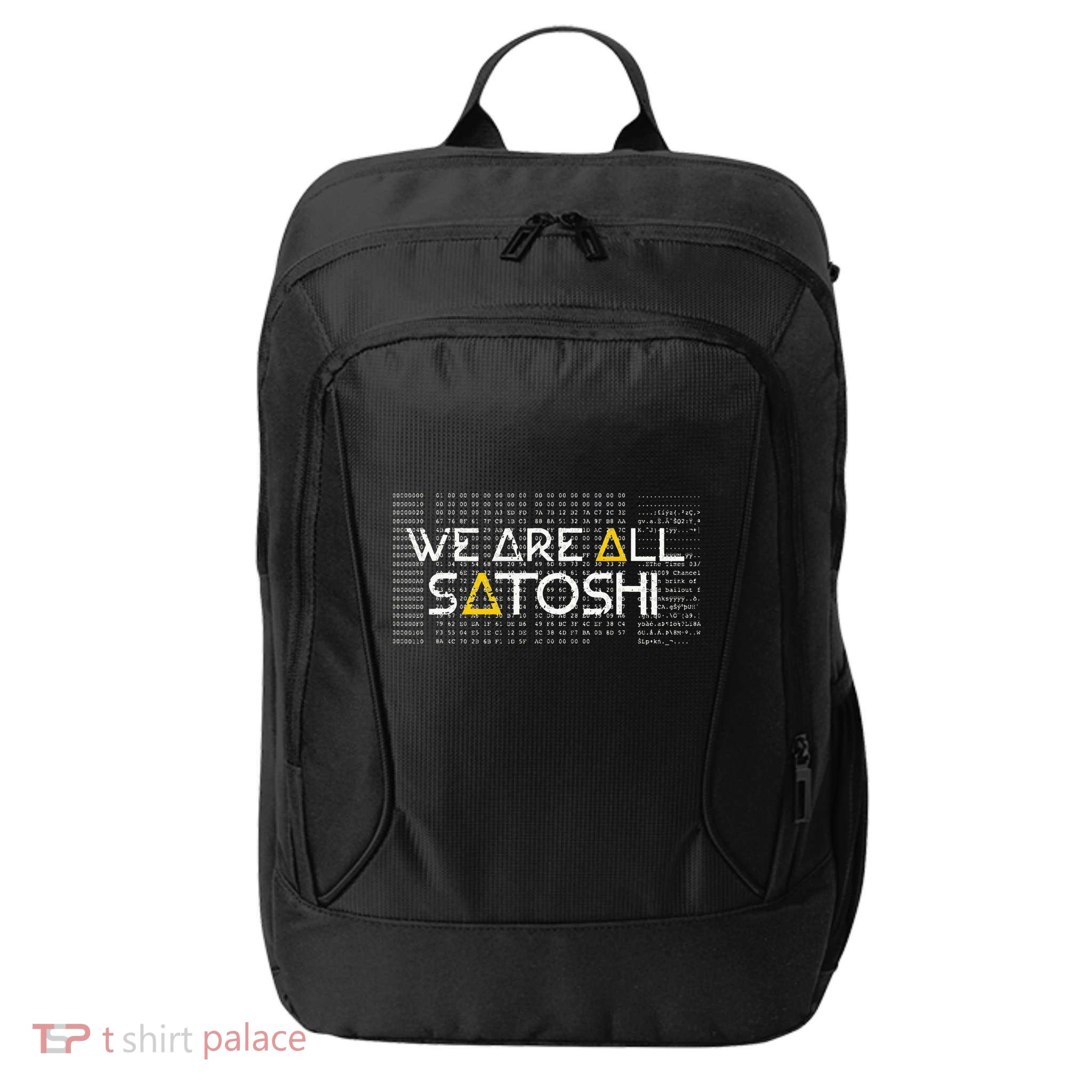 All Satoshi Bitcoin Btc Blockchain Cryptocurrency City Backpack
