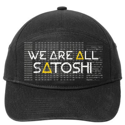 All Satoshi Bitcoin Btc Blockchain Cryptocurrency 7-Panel Snapback Hat
