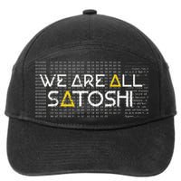 All Satoshi Bitcoin Btc Blockchain Cryptocurrency 7-Panel Snapback Hat
