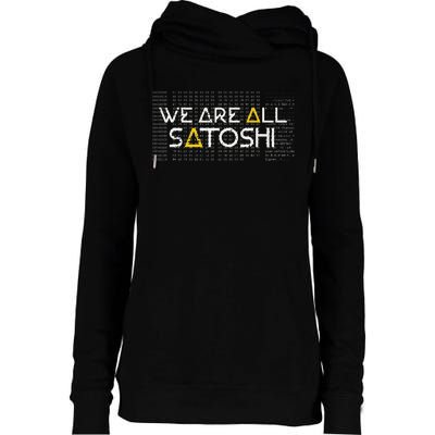 All Satoshi Bitcoin Btc Blockchain Cryptocurrency Womens Funnel Neck Pullover Hood