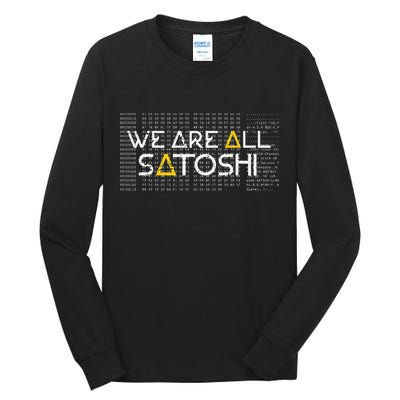 All Satoshi Bitcoin Btc Blockchain Cryptocurrency Tall Long Sleeve T-Shirt