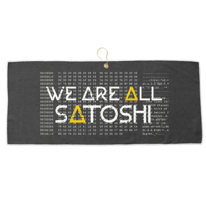 All Satoshi Bitcoin Btc Blockchain Cryptocurrency Large Microfiber Waffle Golf Towel