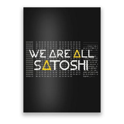 All Satoshi Bitcoin Btc Blockchain Cryptocurrency Poster