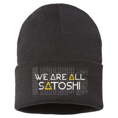 All Satoshi Bitcoin Btc Blockchain Cryptocurrency Sustainable Knit Beanie