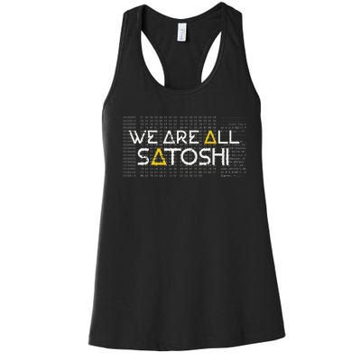 All Satoshi Bitcoin Btc Blockchain Cryptocurrency Women's Racerback Tank