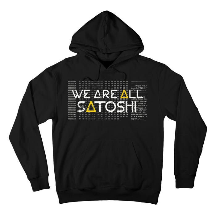 All Satoshi Bitcoin Btc Blockchain Cryptocurrency Tall Hoodie