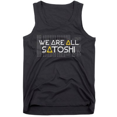 All Satoshi Bitcoin Btc Blockchain Cryptocurrency Tank Top