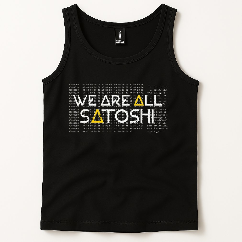 All Satoshi Bitcoin Btc Blockchain Cryptocurrency Tank Top