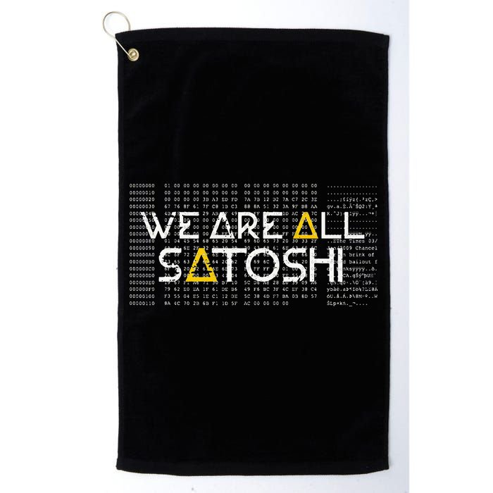 All Satoshi Bitcoin Btc Blockchain Cryptocurrency Golf Towel