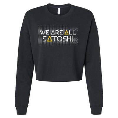 All Satoshi Bitcoin Btc Blockchain Cryptocurrency Cropped Pullover Crew