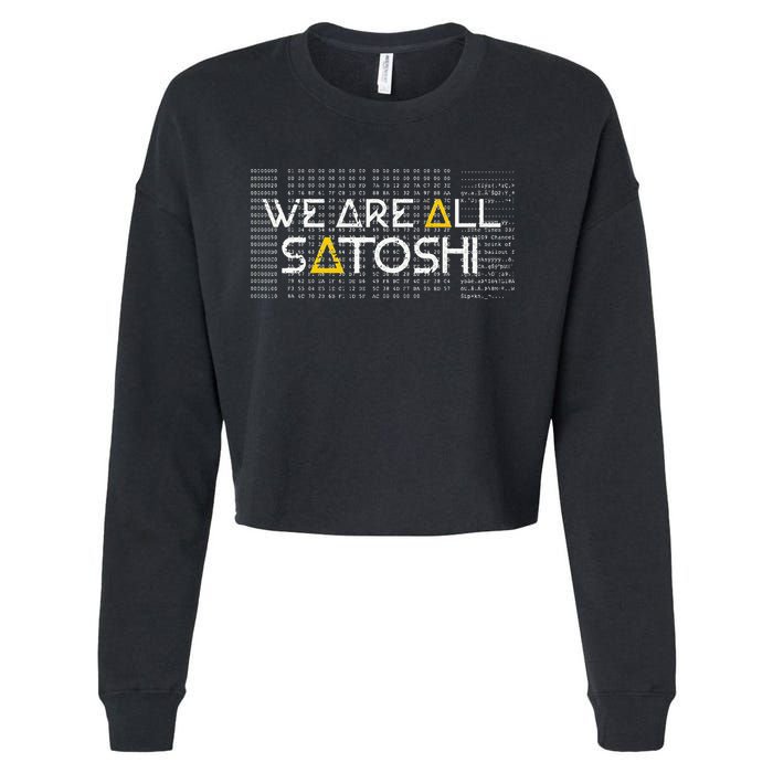 All Satoshi Bitcoin Btc Blockchain Cryptocurrency Cropped Pullover Crew