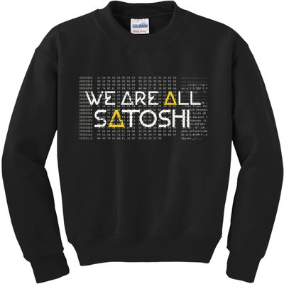 All Satoshi Bitcoin Btc Blockchain Cryptocurrency Kids Sweatshirt