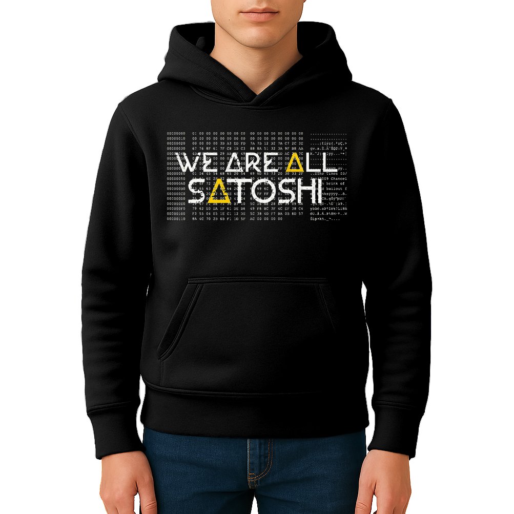 All Satoshi Bitcoin Btc Blockchain Cryptocurrency Kids Hoodie