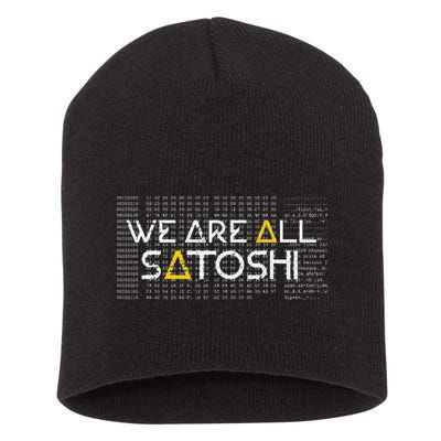 All Satoshi Bitcoin Btc Blockchain Cryptocurrency Short Acrylic Beanie