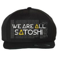 All Satoshi Bitcoin Btc Blockchain Cryptocurrency Wool Snapback Cap