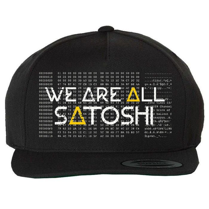 All Satoshi Bitcoin Btc Blockchain Cryptocurrency Wool Snapback Cap