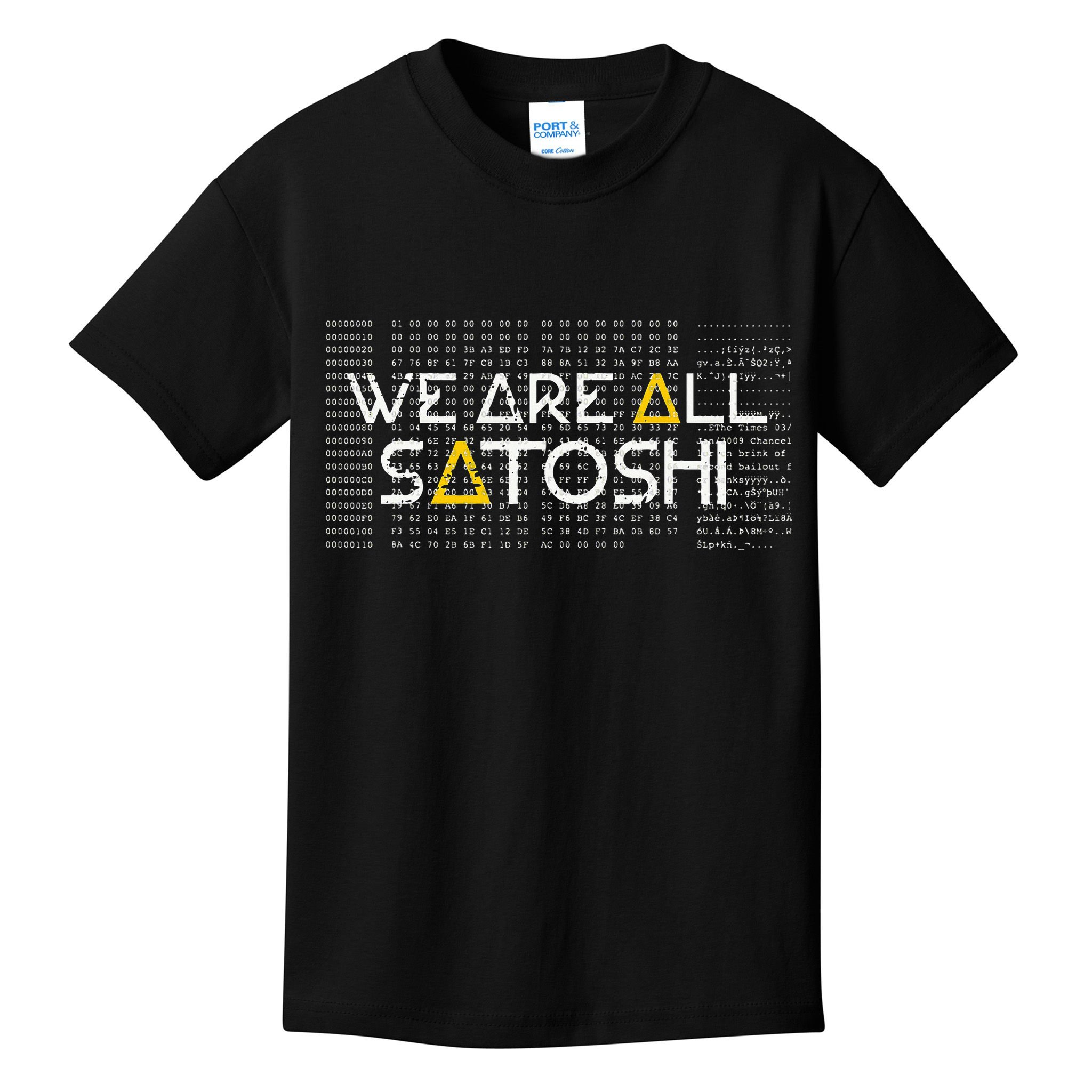 All Satoshi Bitcoin Btc Blockchain Cryptocurrency Kids T-Shirt