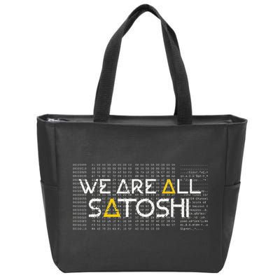 All Satoshi Bitcoin Btc Blockchain Cryptocurrency Zip Tote Bag