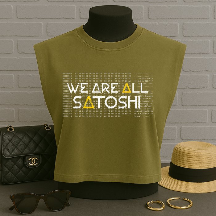 All Satoshi Bitcoin Btc Blockchain Cryptocurrency Garment-Dyed Women's Muscle Tee