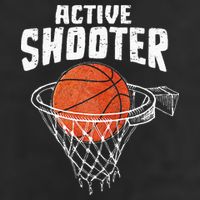Active Shooter Basketball Lovers Men Women Basketball Player 7 Panel Mesh Trucker Snapback Hat