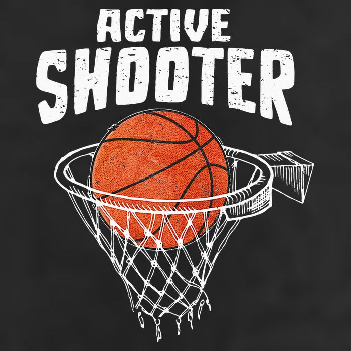 Active Shooter Basketball Lovers Men Women Basketball Player 7 Panel Mesh Trucker Snapback Hat