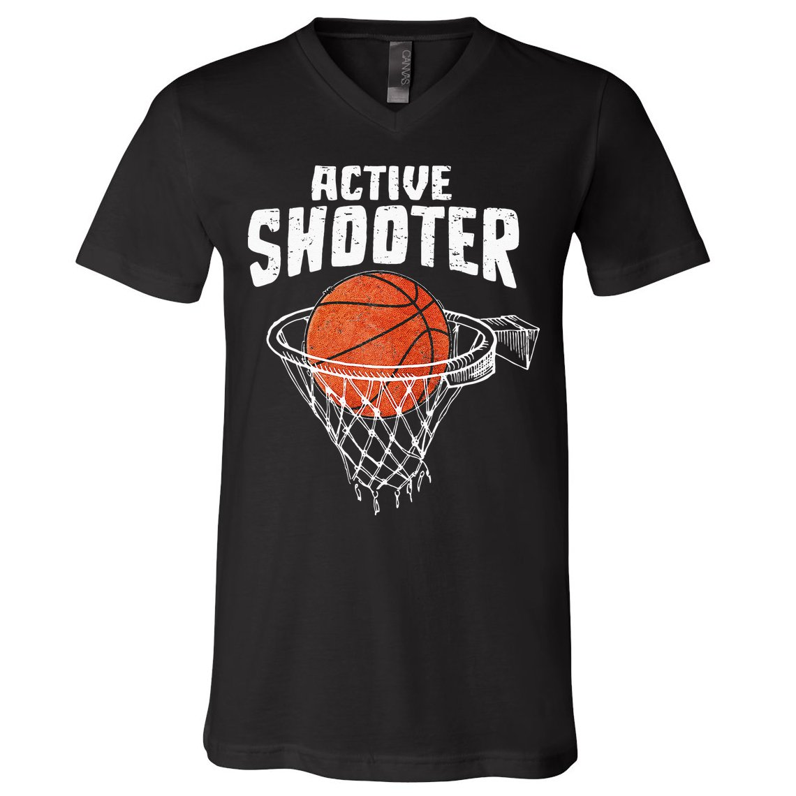 Active Shooter Basketball Lovers Men Women Basketball Player V-Neck T-Shirt