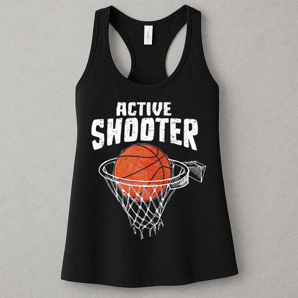 Active Shooter Basketball Lovers Men Women Basketball Player Womens Tank Top