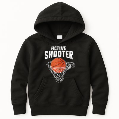 Active Shooter Basketball Lovers Men Women Basketball Player Kids Hoodie