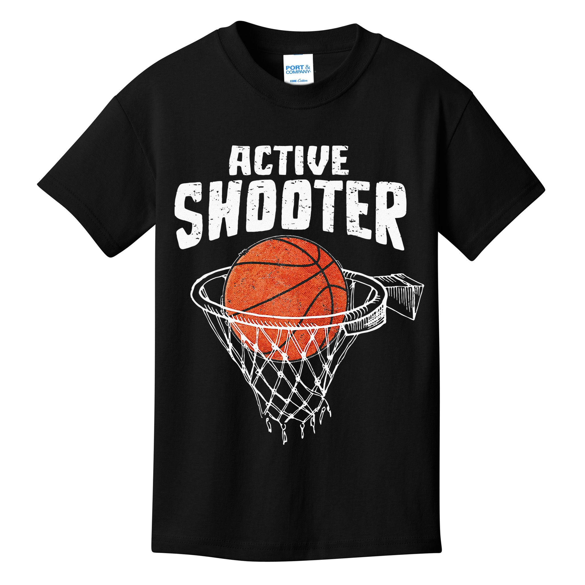 Active Shooter Basketball Lovers Men Women Basketball Player Kids T-Shirt