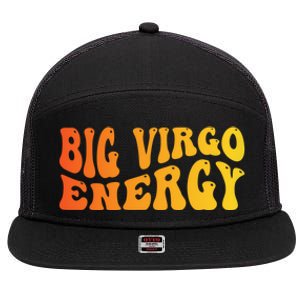 August September Birthday Big Energy Virgo 7 Panel Mesh Trucker Snapback Hat