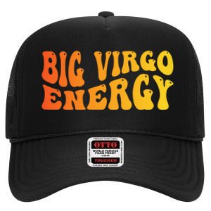 August September Birthday Big Energy Virgo High Crown Mesh Back Trucker Hat