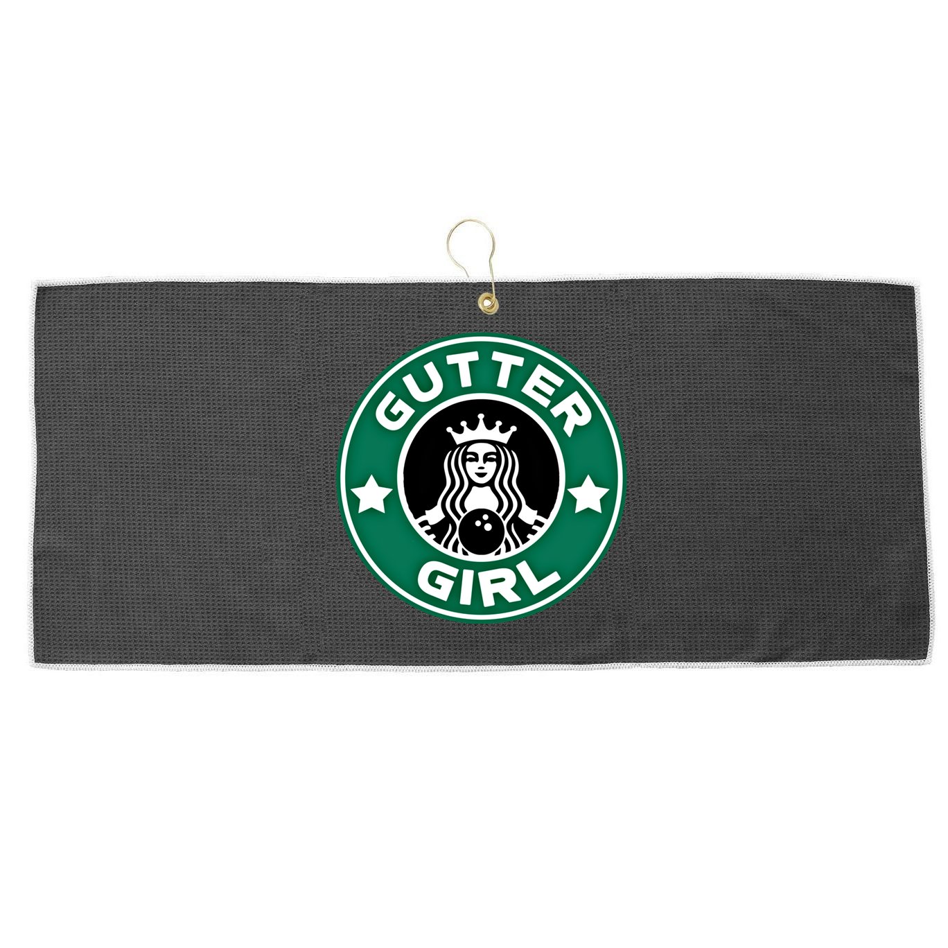 And S Bowling Funny Gutter Graphic Funny Gift Large Microfiber Waffle Golf Towel