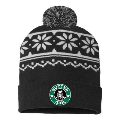 And S Bowling Funny Gutter Graphic Funny Gift USA-Made Snowflake Beanie