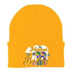 Autism Superpower Bear Mama Autism Awareness Day Gift Knit Cap Winter Beanie