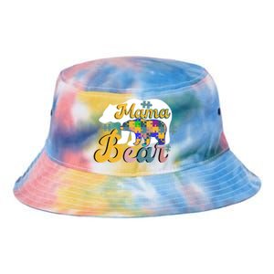 Autism Superpower Bear Mama Autism Awareness Day Gift Tie Dye Newport Bucket Hat