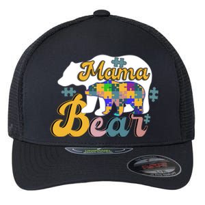 Autism Superpower Bear Mama Autism Awareness Day Gift Flexfit Unipanel Trucker Cap