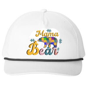 Autism Superpower Bear Mama Autism Awareness Day Gift Snapback Five-Panel Rope Hat