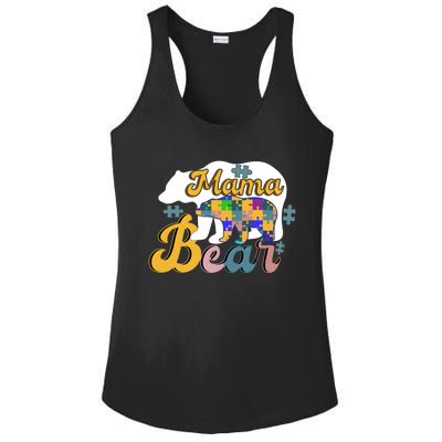 Autism Superpower Bear Mama Autism Awareness Day Gift Ladies PosiCharge Competitor Racerback Tank