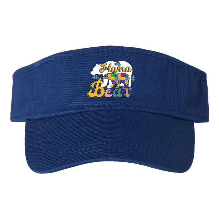 Autism Superpower Bear Mama Autism Awareness Day Gift Valucap Bio-Washed Visor