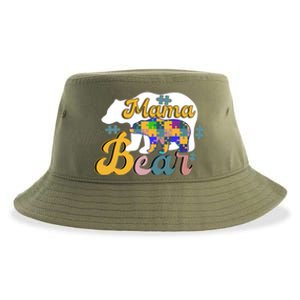 Autism Superpower Bear Mama Autism Awareness Day Gift Sustainable Bucket Hat