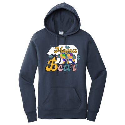 Autism Superpower Bear Mama Autism Awareness Day Gift Women's Pullover Hoodie