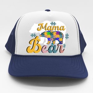 Autism Superpower Bear Mama Autism Awareness Day Gift Trucker Hat