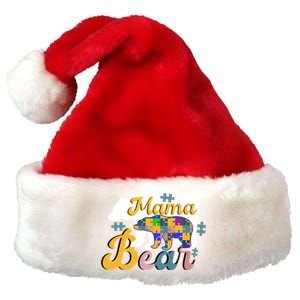 Autism Superpower Bear Mama Autism Awareness Day Gift Premium Christmas Santa Hat