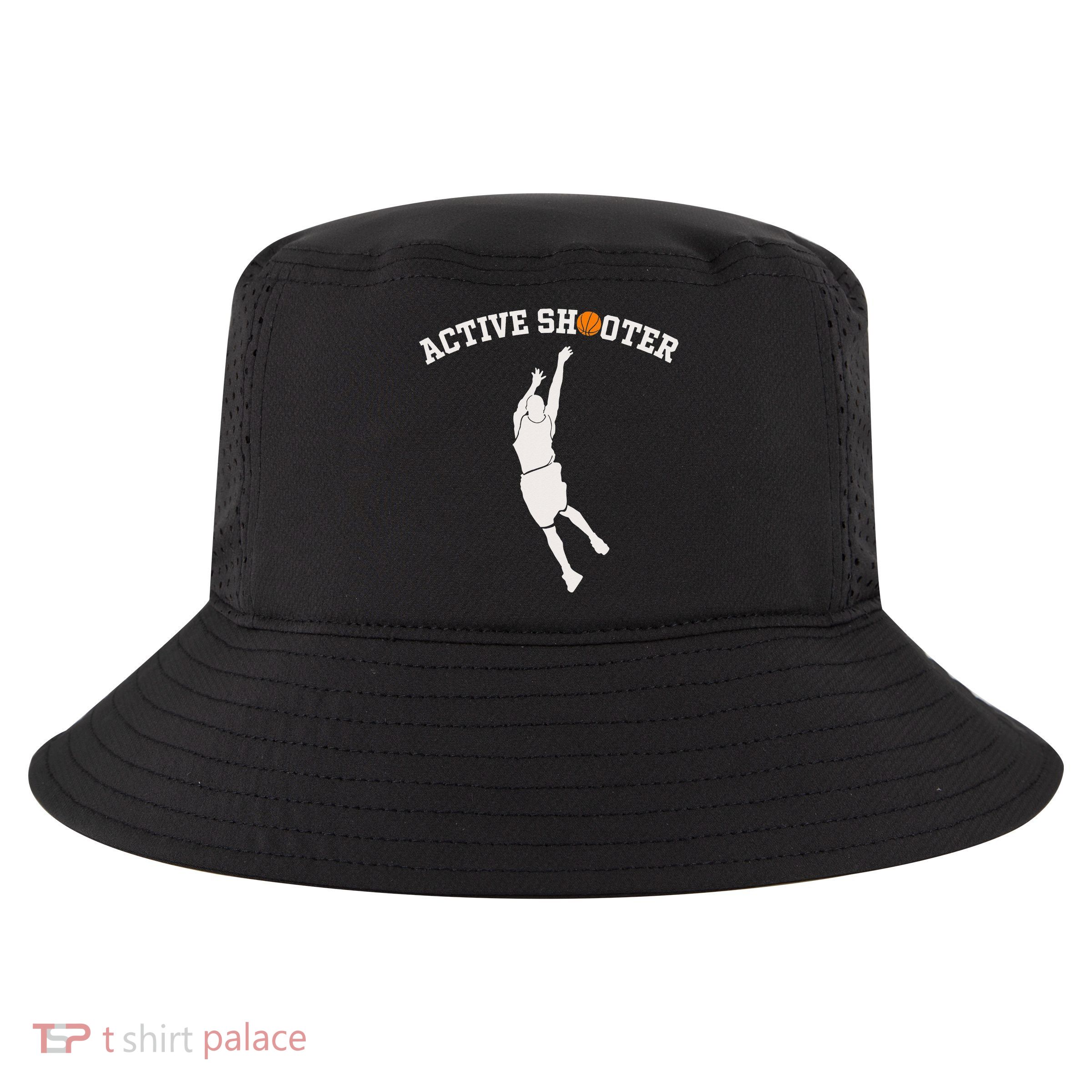Active Shooter Basketball Lovers funny player Cool Comfort Performance Bucket Hat