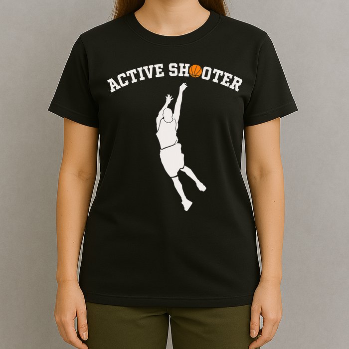 Active Shooter Basketball Lovers funny player T-Shirt