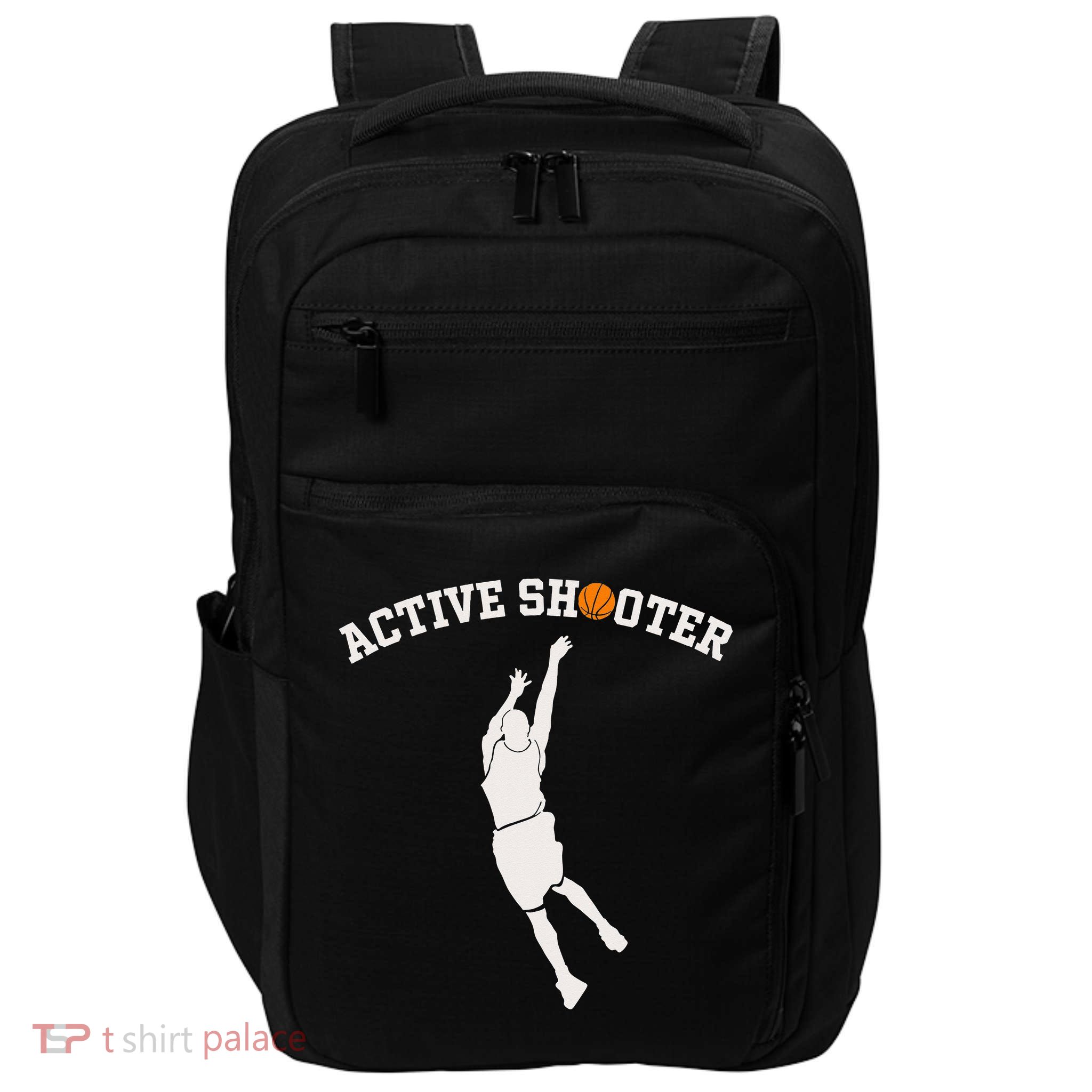Active Shooter Basketball Lovers funny player Impact Tech Backpack
