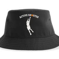 Active Shooter Basketball Lovers funny player Sustainable Bucket Hat