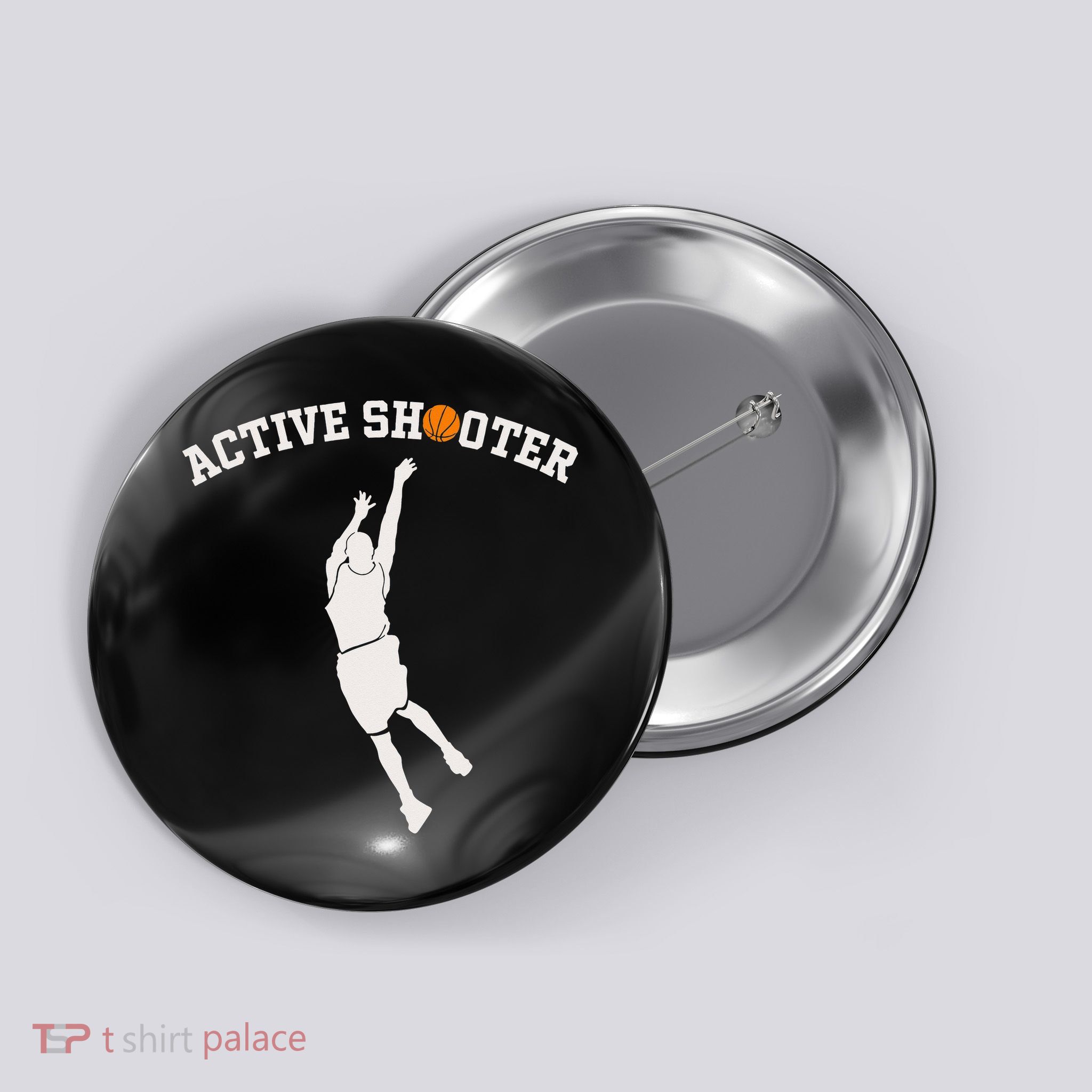 Active Shooter Basketball Lovers funny player Button