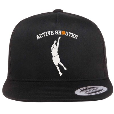 Active Shooter Basketball Lovers funny player Flatbill Hat